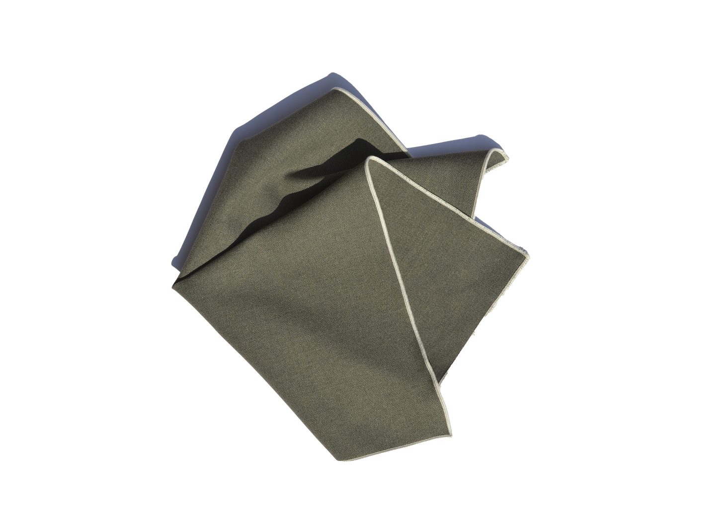 SERVILLETA VERDE OLIVO-CREMA