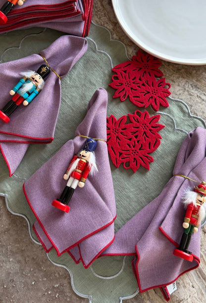 SERVILLETA LILA-ROJO