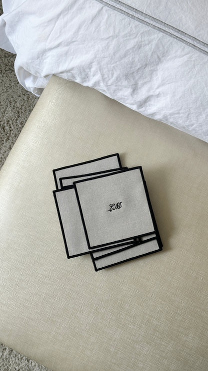 PORTA VASOS CON BORDADO