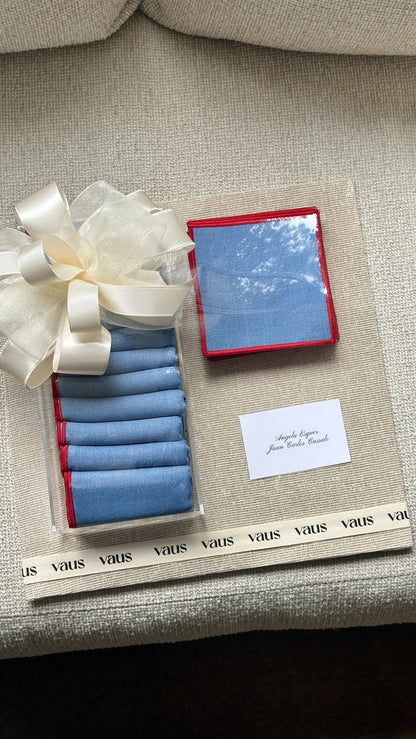 SET SERVILLETAS + PORTA VASOS