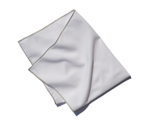 SERVILLETA BLANCO-PLATEADO