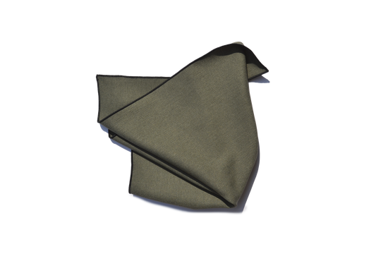 SERVILLETA VERDE OLIVO-NEGRO
